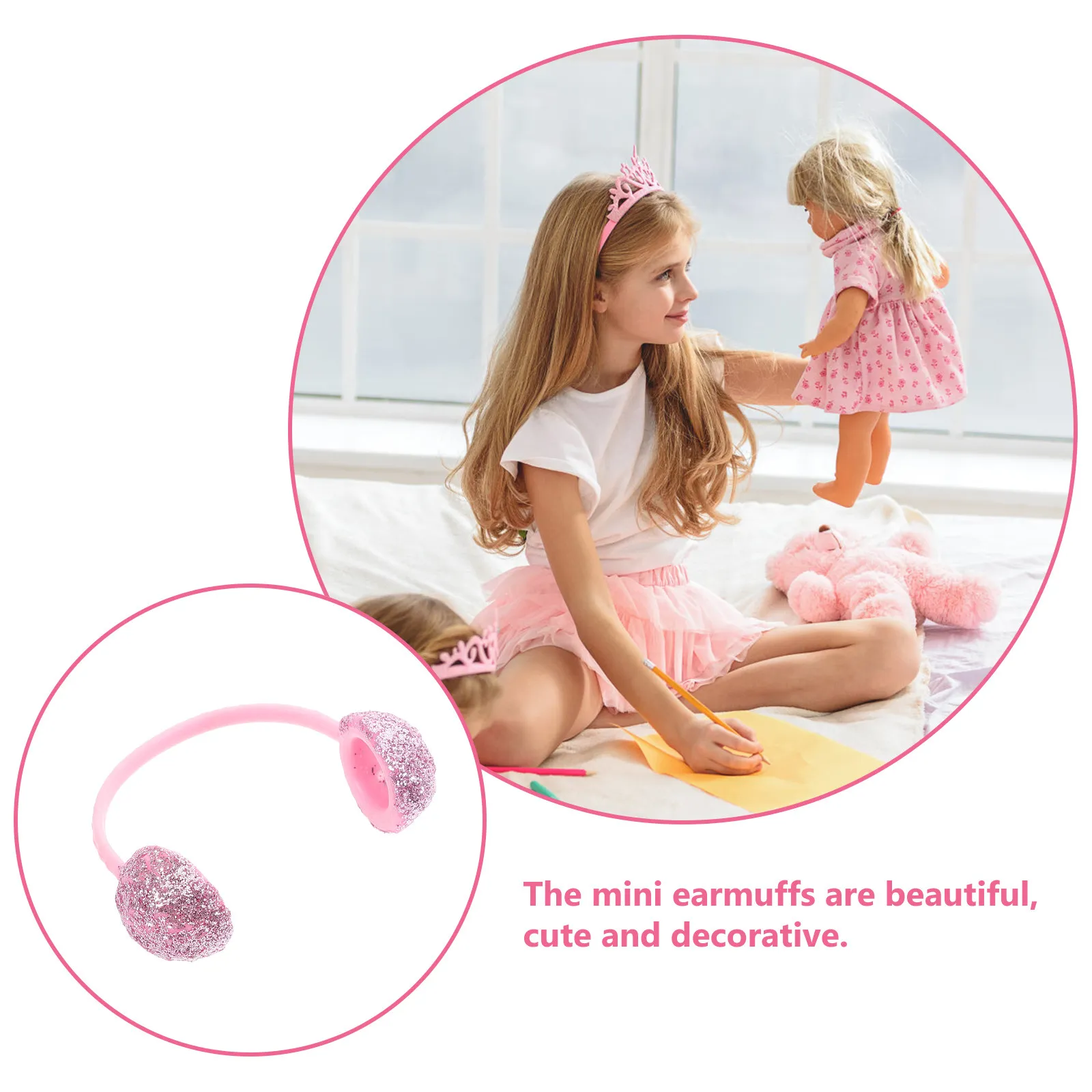 Set de 6 Accesorios Lindos para Orejeras, Diademas y Cintas para el Pelo, Ideal para Atuendos de Invierno de Niños, Ropa de Bebé Reborn y Juego de Imitación