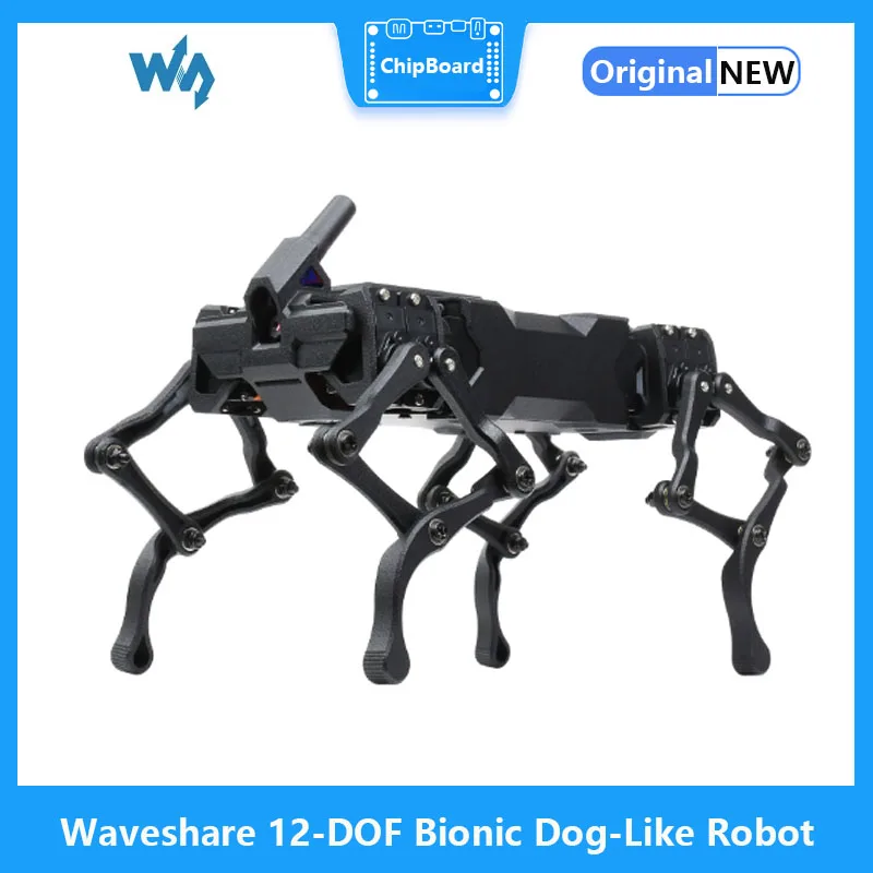 WAVEGO, 12-DOF Bionic Dog-Like Robot, Open Source for ESP32 And PI4B, Facial Recognition, Color Tracking, Motion Detection