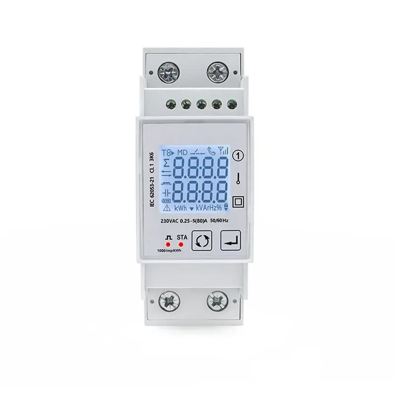 AB66-TAC2161P For Smart Meter Single-Phase Rail Meter, WIFI Enabled For ENERGY Meter Din Rail Electric Remote Real-For Time Mete