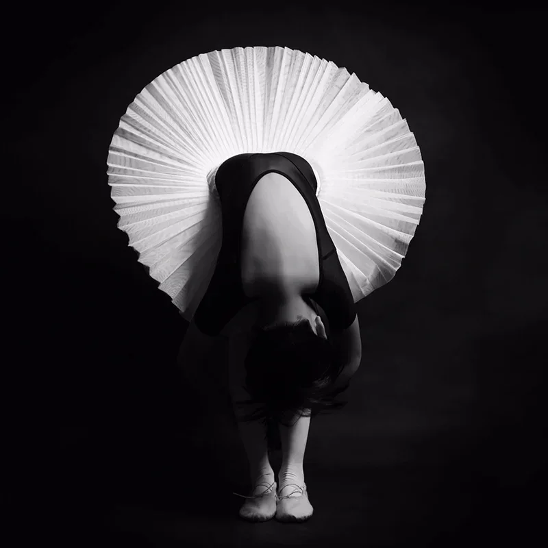 Kinderballettutu Rok Dansvoorstelling Kostuum Volwassen Dansbeoefenaar Danskleding Zwart Wit Rood Meerlaagse Balletrok