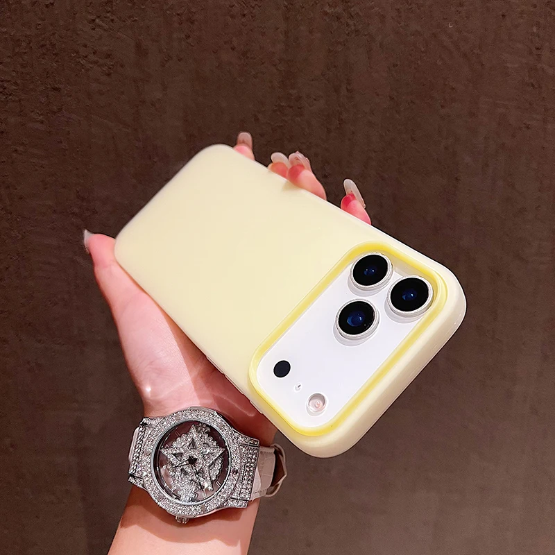 Luxury Candy Color Clear Matte Phone Case For iPhone 17 16 15 14 13 12 11 Pro Max Plus 17 Air Shockproof Bumper Soft Jelly Cover - náhled 2