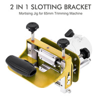 2 In 1 Mortising Jig for 65mm Trimming Machine Slotting Bracket Invisible Fasteners Punch Locator Linear Track Woodworking Tool