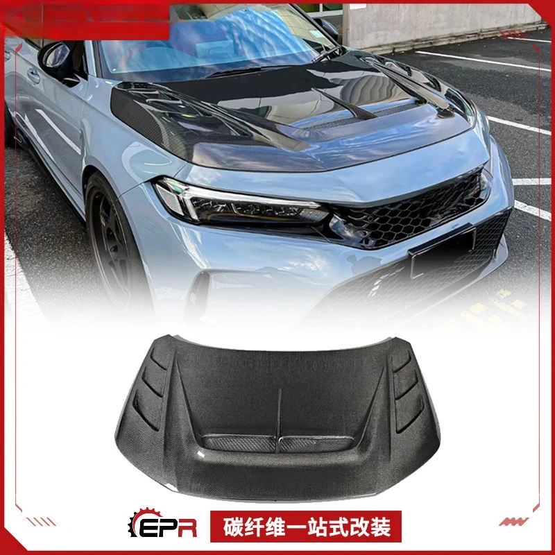 

Для Honda Civic Type R FL5 2022-2025 углеродное волокно TM стиль передняя часть модификации вентиляционного отверстия капота двигателя