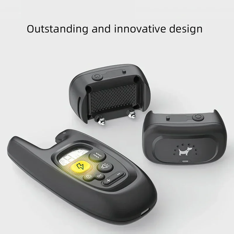 

Pet Bark Stop Collar with Remote Control Waterproof Shock Rechargeable Anti Barking Device Electric Dog Training Collar for Dogs
