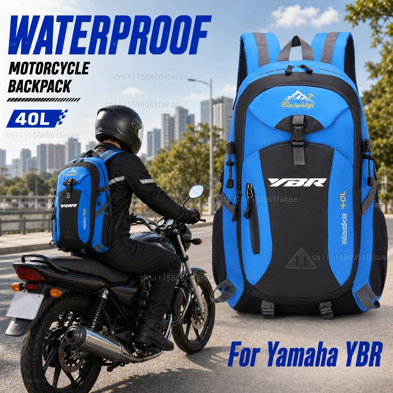 

For Yamaha YBR125 YBR150 YBR250 YBR 125 150 250 Motorcycle Backpack 40L Waterproof Travel Backpack Outdoor Hiking Camping
