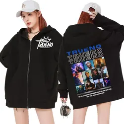 Rapper Trueno Hip-Hop Zipper Hoodie Men Women Harajuku Fashion Design Zip Up Sweatshirt High Quality Casual Jacket Hoodies Coats