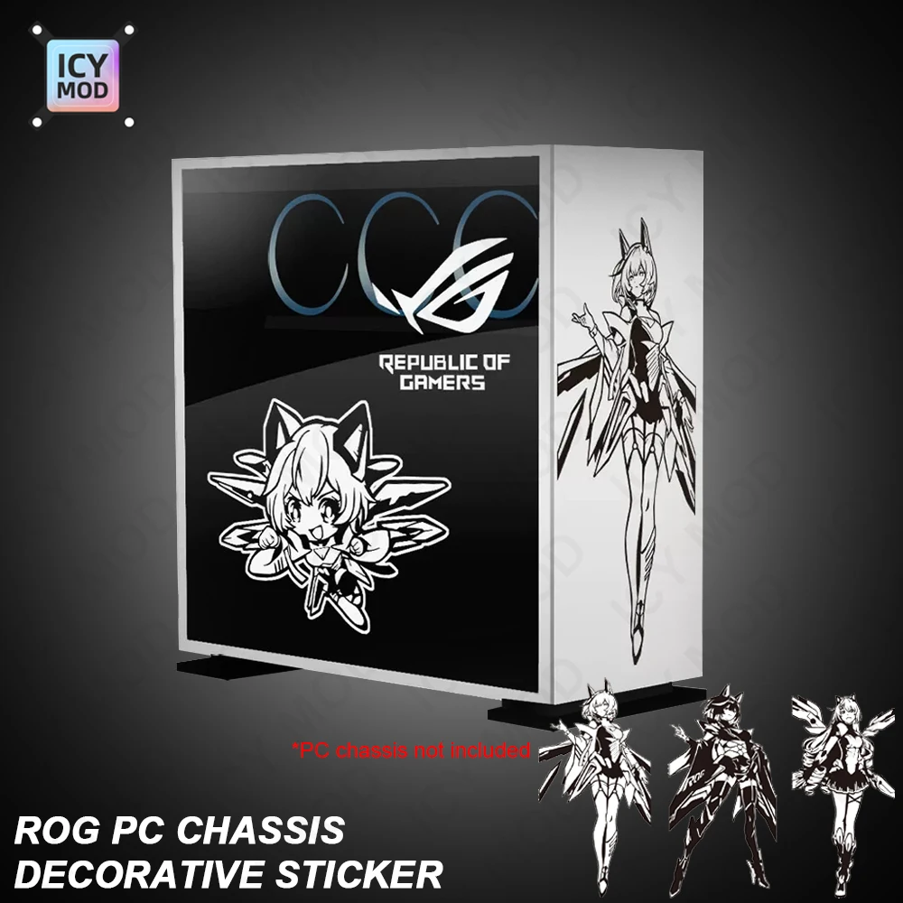 ROG Character Chassis Sticker Computer Chassis Decoration Protective Sticker Does Not Include Chassis