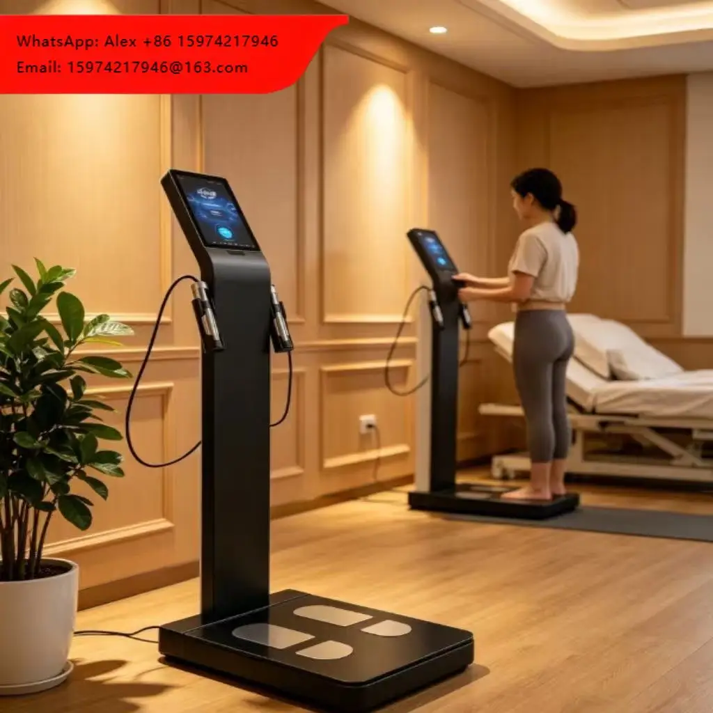 Gym Health Center AI Body Composition Analyzer Smart Scale BMI Muscle Mass Body Testing Machine ABS Material EU/US Plug