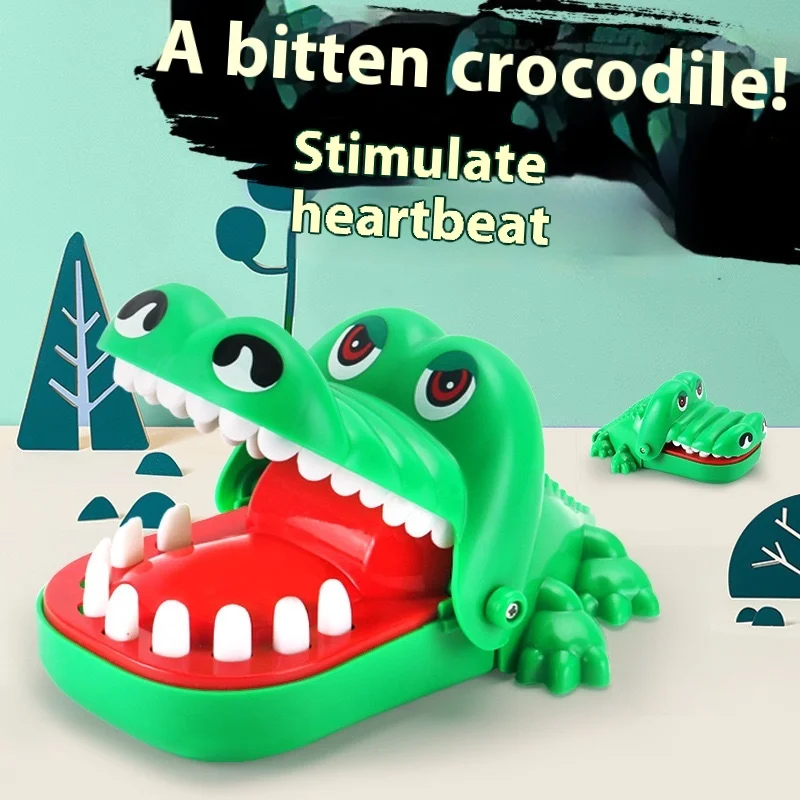 Biting Finger Toy Crocodile, Pressing Teeth, Tooth-Pulling, Decompression Artifact, Prank, Stress-Relieving Tool