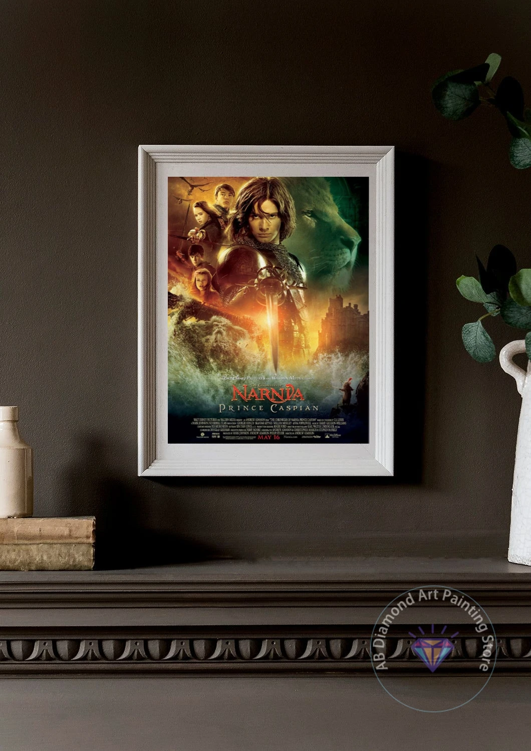 Chronicles of Narnia film Art Diy AB Diamond embroidery Prince Caspian Cross stitch painting Lion map poster home decor