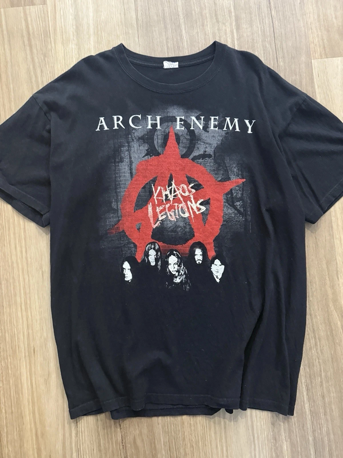 Camiseta vintage Y2K de la banda de metal Arch Enemy No Gods No Masters, talla extra grande