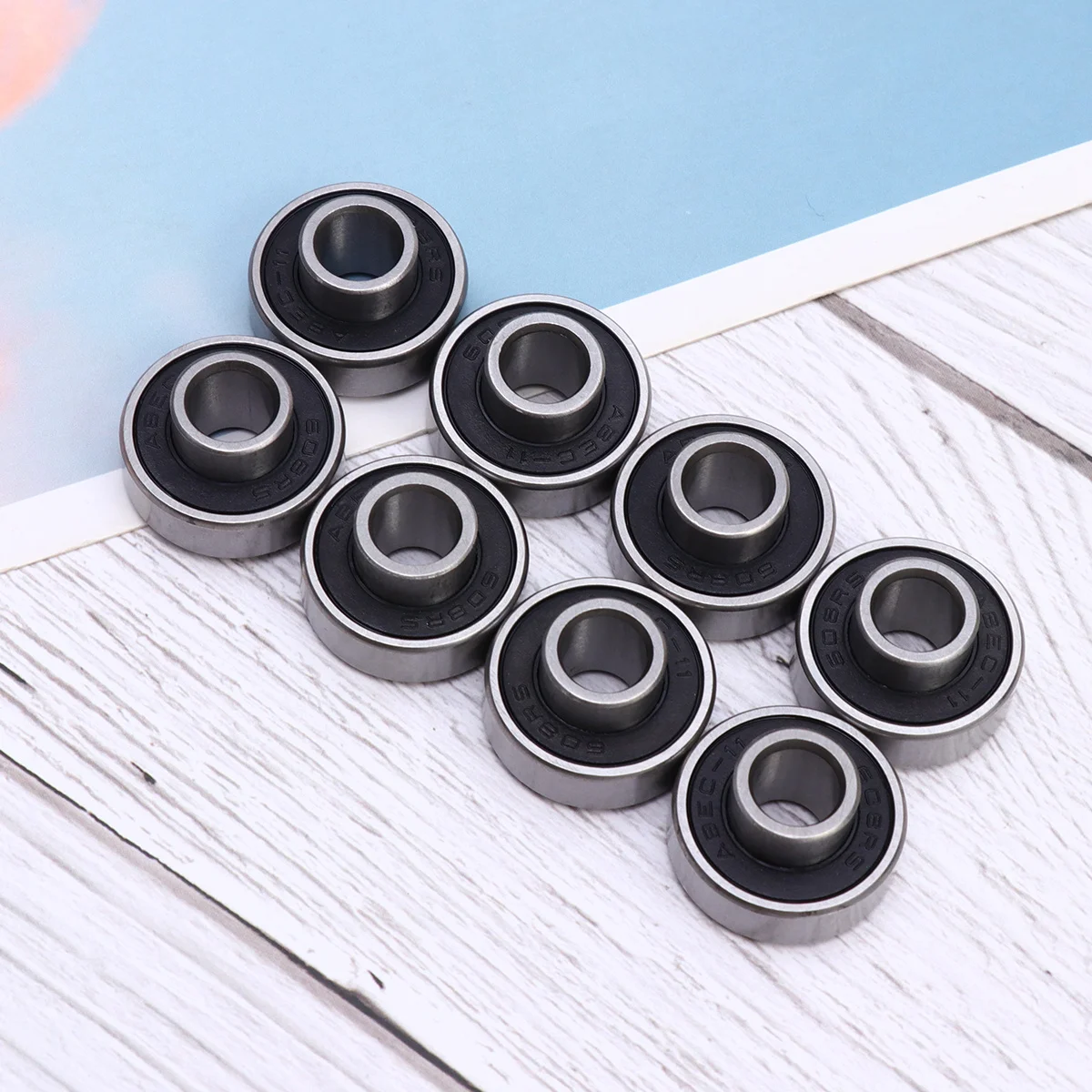

8Pcs 608 2Rs Longboard Bearings High Load Capacity Smooth Rolling Skateboard Wheel Bearing for Beginners and Experts