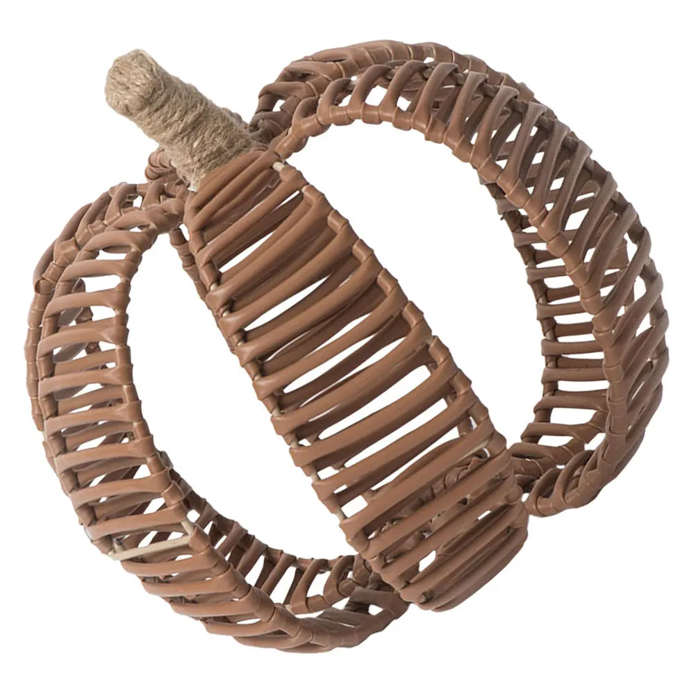 

Pumpkin Ornament Handwoven Woven Pumpkin Decor for Holiday Party Home Decoration Festive Tabletop Display Desktop Adornment