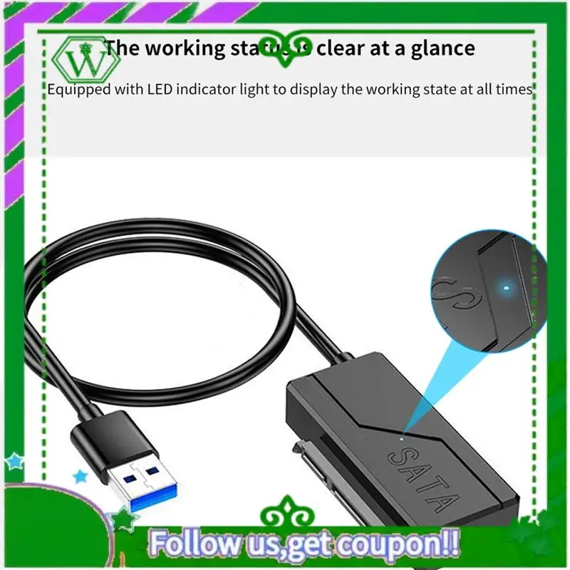 Reliable-USB 3.0 To Sata Cable Sata III To Usb 3.0 Adapter Cable Support 3.5 2.5 Inch External HDD SSD Hard Drive Up To 6 Gbps
