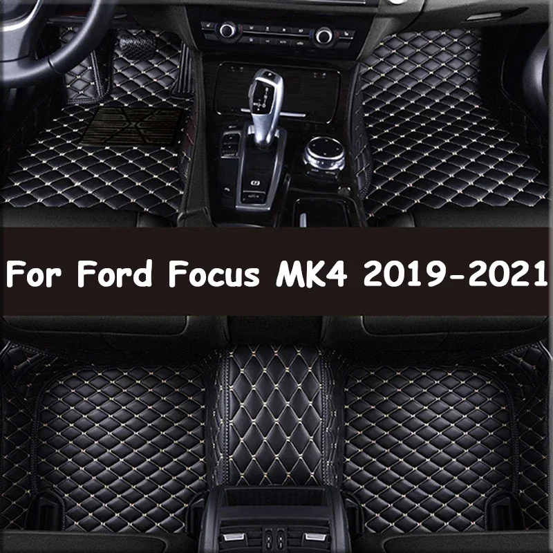 Tappetini per auto in pelle su misura per Ford Focus MK4 2019 2020 2021 tappeti tappetini per tappetini accessori