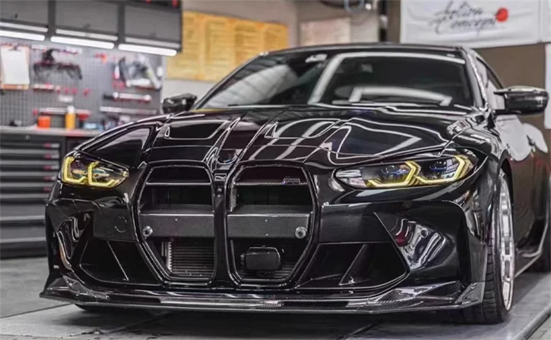 

Used for M3 G80 G82 G83 M4 dry carbon fiber front bumper V-style front bumper grille body kit