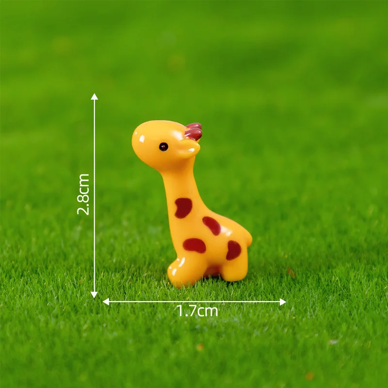 5/10 قطعة منمنمات الزرافة الراتنج الصغيرة ، شخصيات حيوانات لطيفة للمناظر الطبيعية الصغيرة نماذج ديكور المنزل ذاتية الصنع الحلي الجنية الحرفية