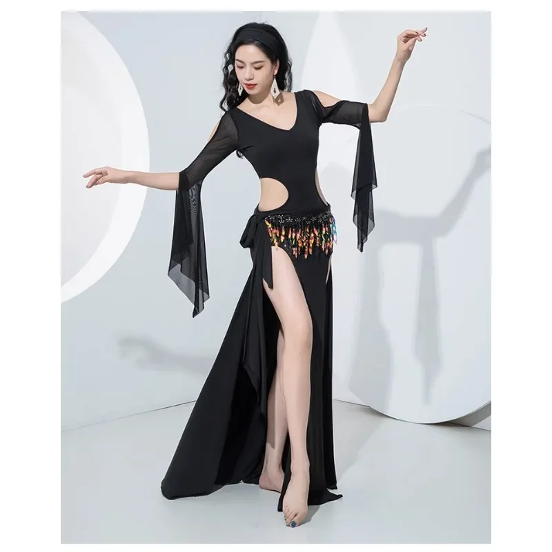 

Customized Saidi Competiton Robe Clothing Belly Dance Costume Women Folk Shaabi Baladi Training Dress Oriental Performance Suit