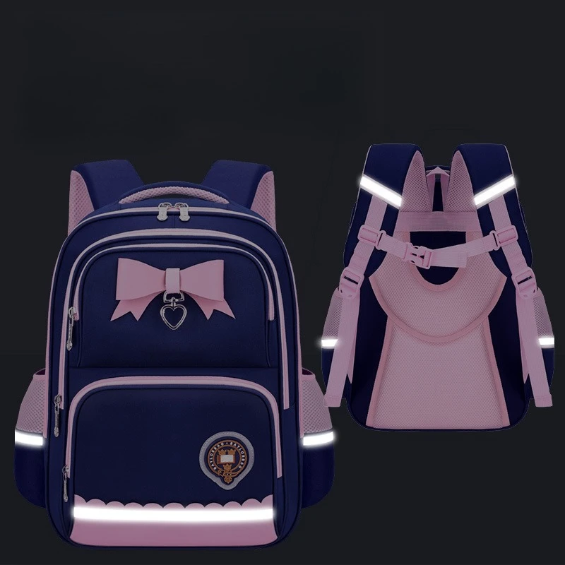 Large Capacity Lightweight Backpack Oxford Cloth Preppy Color Block Backpack Breathable High School Student Casual Bag