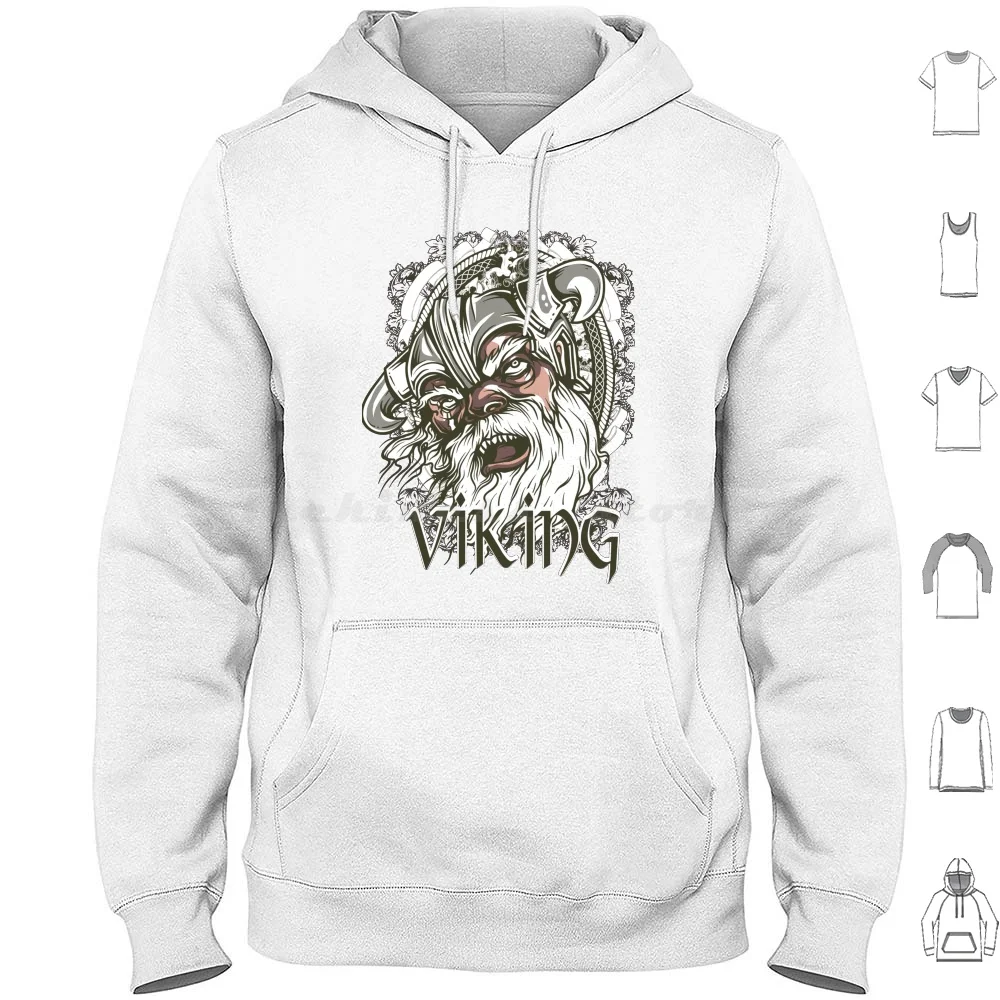 Sudaderas con capucha de Dios nórdico escandinavo, casco vikingo de manga larga, Norseman, Northman, escandinavo, Seafaring, Vikingo