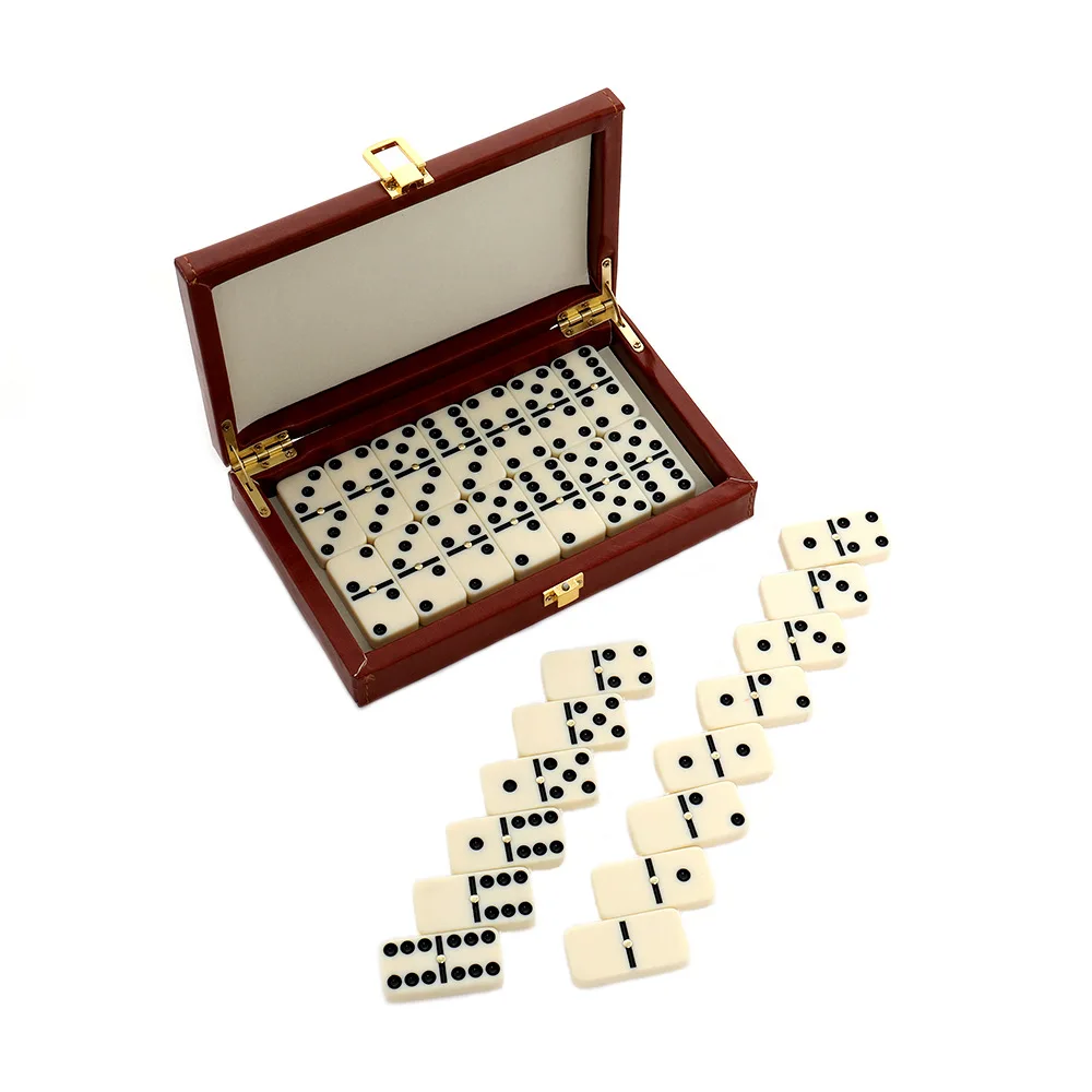 

Double Six 28-Piece Educational Math Dominoes - Ivory Color - Family Interactive Multiplayer Board Game for Indoor Parties