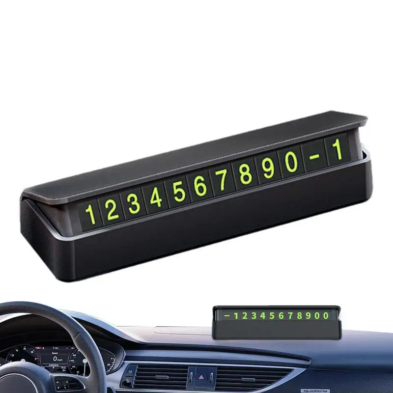 12x3.5x3.2cm Car Phone Number Card Temporary Parking Card Plate Telephone Number Car Park Stop Automobile Accessories