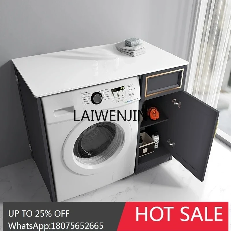 space aluminum drum washing machine protection frame single cabinet flat storage integrated cabinet