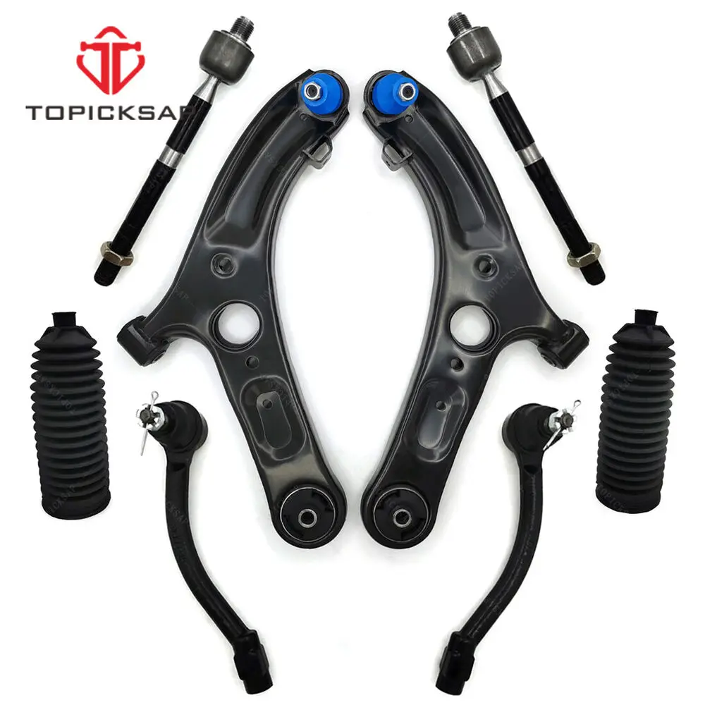 

TOPICKSAP 8pcs Front Lower Control Arm Ball Joint Tie Rods for Hyundai Elantra GT Veloster 2011 2012 2013 2014 2015 2016 2017