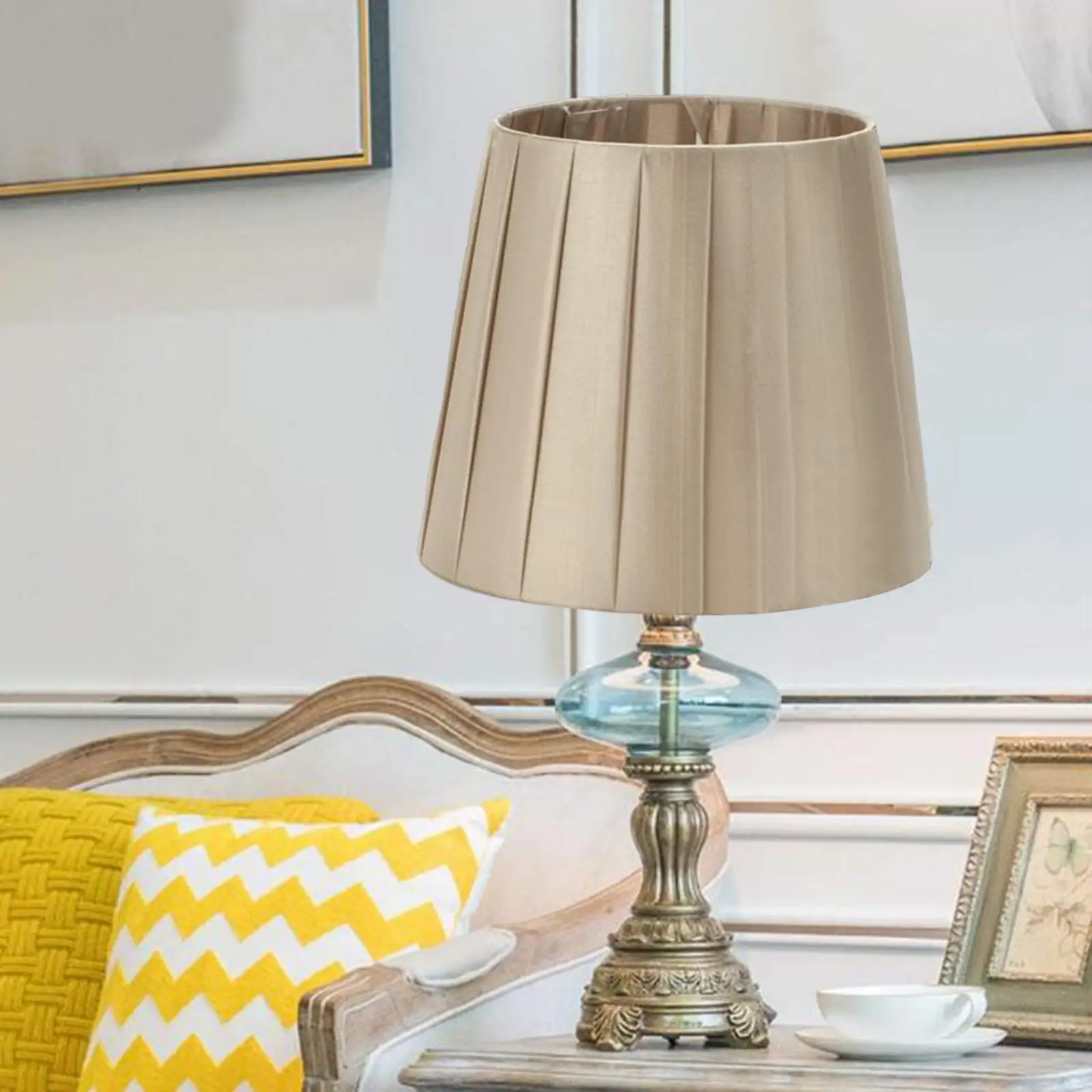 

Rustic Style Table Lamp Shade Woven Fabric Light Cover Lampshade for Modern Chandelier and Floor Lamp