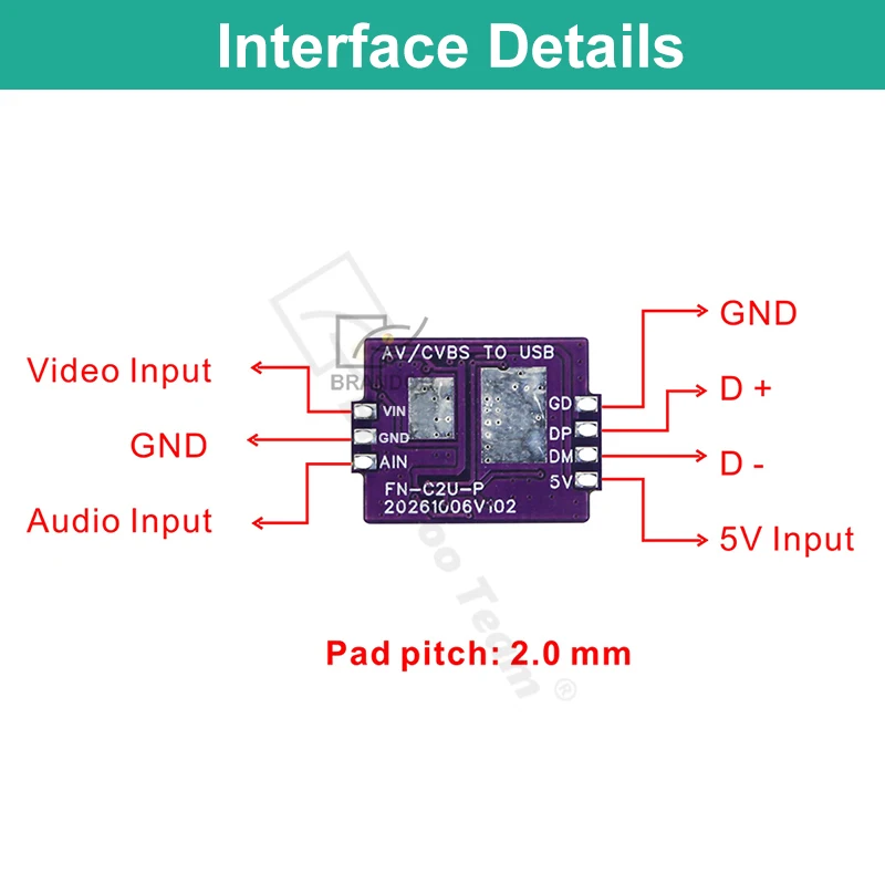 Analog Usb Video Capture Model CVBS to USB 1080P 720P PAL NTSC Auto For UVC Drive Free