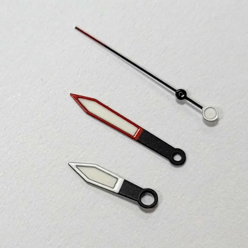 Mix-Color Sword-Shaped Modified Watch Hands Green Luminous Coating—Watch Needle For NH35/NH36/4R36 Movements
