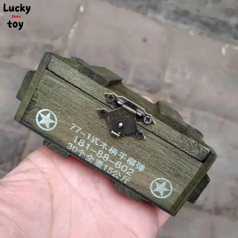 Boîte à munitions en bois de style militaire de la seconde guerre mondiale, étui à armes, modèle pour figurines d'action de 12 pouces, accessoires jouets, échelle 1/6