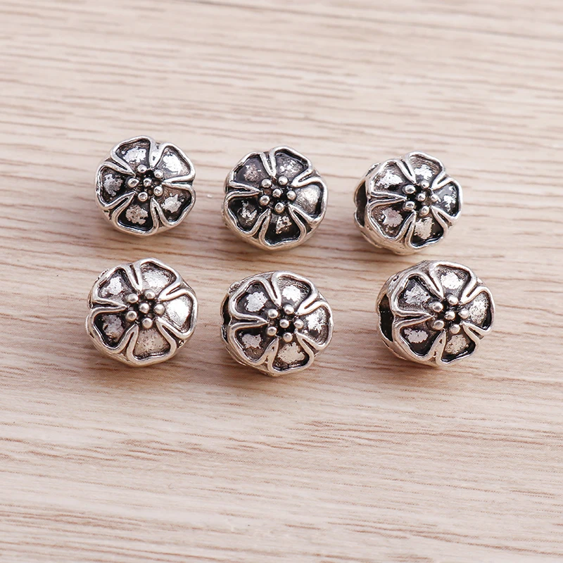 Tusember 15 Stück Legierungs-Blumenanhänger in Antiksilberfarbe, Perlen, Anhänger, DIY-Ohrringe, Halsketten, DIY-Schmuckherstellung, handgefertigtes Kunsthandwerk – Detail 5