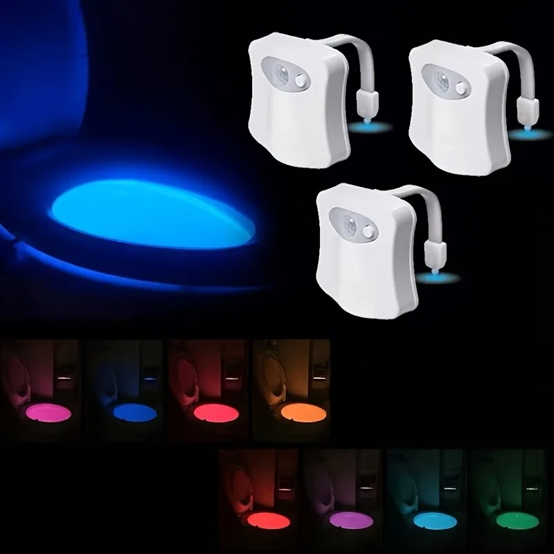 16-Farbig Wechselbares LED-Bewegungssensor-Toilettenlicht Intelligente Beleuchtung für Badezimmer Modernes Badezimmerzubehör Einfache Beleuchtung – Detail 2