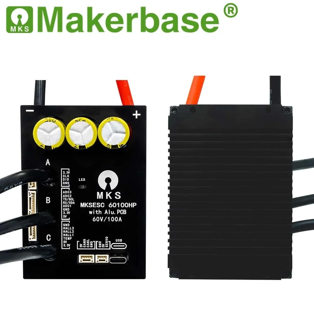 Makerbase VESC6 MKSEAC 60100HP 60V/100A High Current with Alu PCB for Electric Scooter RC Car Model Aircraft Brushless Motor
