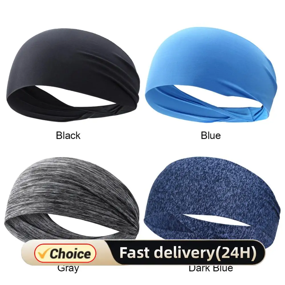 

Elastic Headband Quick Dry Sweat Absorption Headdress Anti-slip Workout Headband Breathable for Yoga Running Biking
