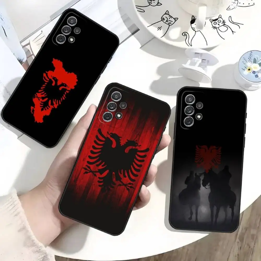 

Albania Albanians Flag Phone Case For Samsung S25,S24,S21,S22,S23,S30,Ultra,S20,Plus,Fe,Lite,Note,10 Black Soft Shell