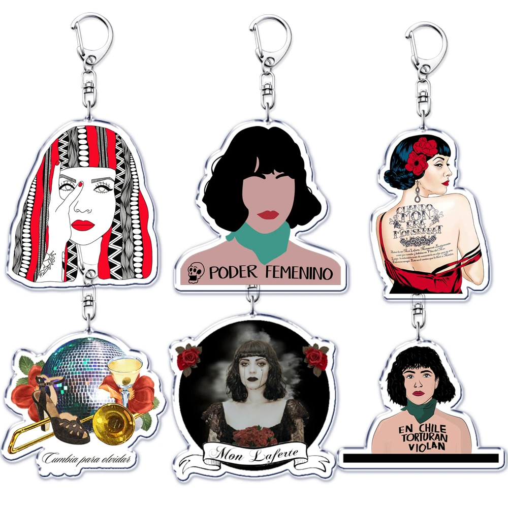 Llaveros del Cantante Popular Mon Laferte para Accesorios, Joyería para Mujer, Regalos para Fans y Amigos del Tatuaje y la Música