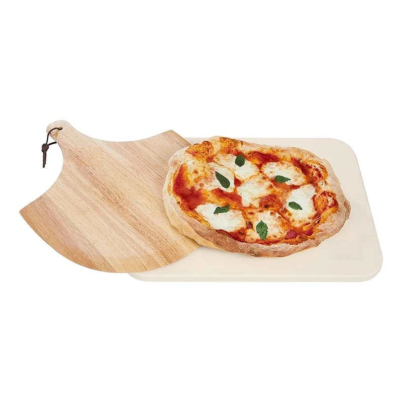 Wooden Pizza Board Round With Hand Pizza Baking Tray Pizza Stone Cutting Board Platter Pizza Cake Paragraph