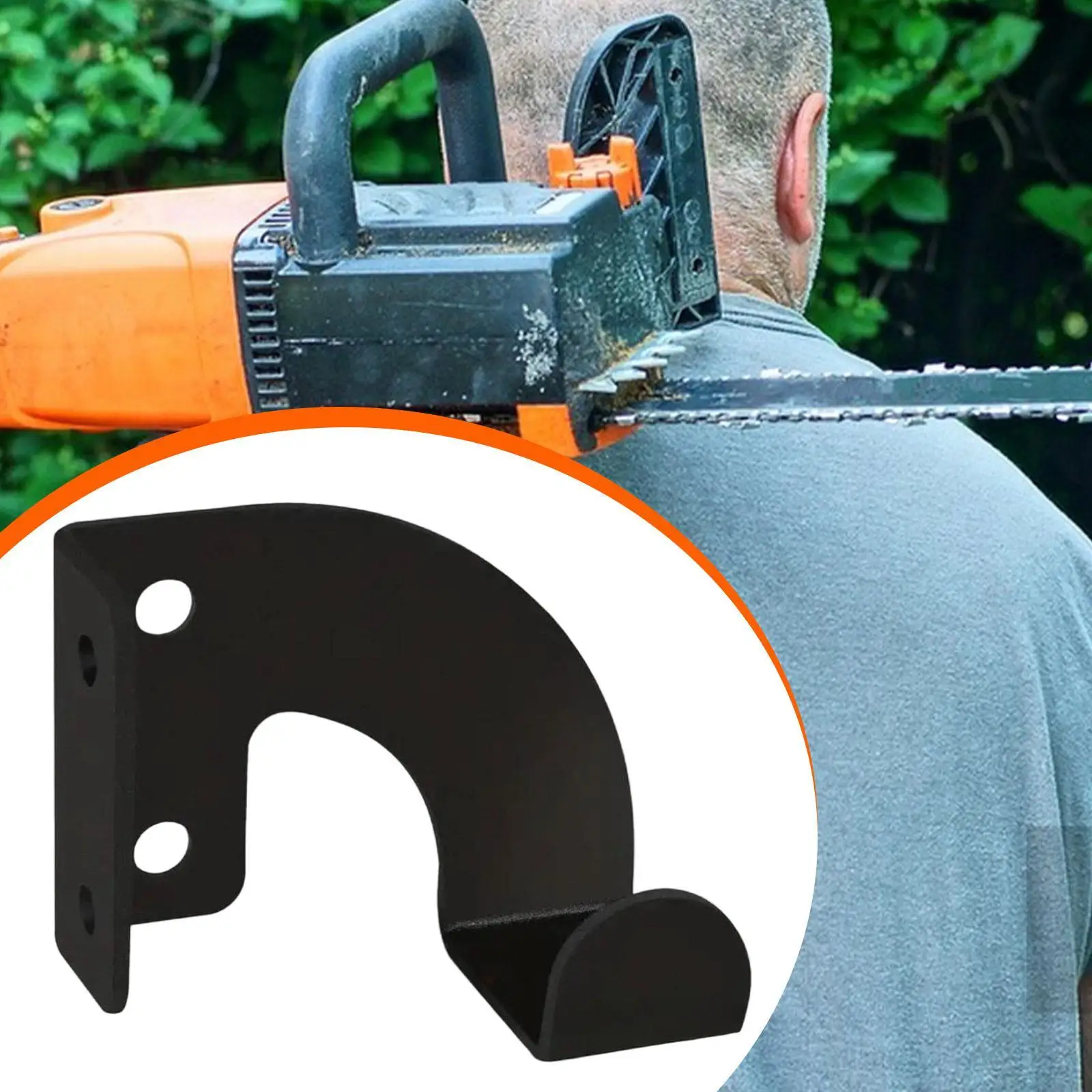 Chainsaw Rack Sturdy Heavy Duty Iron Wall Mount Holder Organizer for Efficient Garage Storage Solution