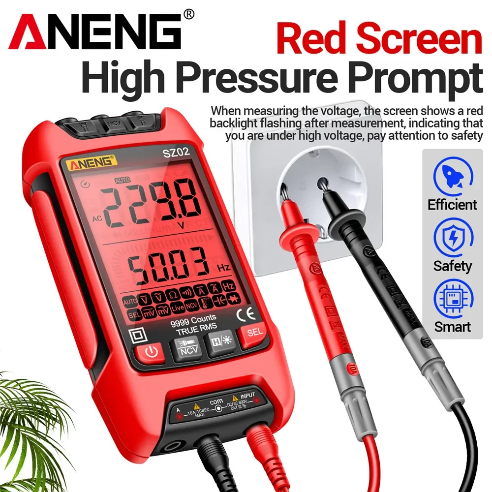 Digital Multimeter Smart ANENG AC/DC Voltage Capacitance Meter 6000 Counts Auto Electrical Temp Resistance Transistor Test Tools