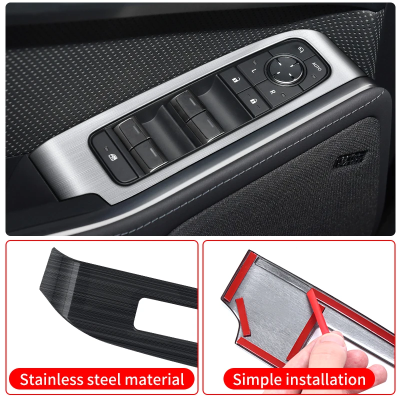 For Lexus GX550 550h Glass Lifting Panel Interior Upgraded Car Window Control Panel Decoration Modification 2024-2025 550 Tuning - Image 6