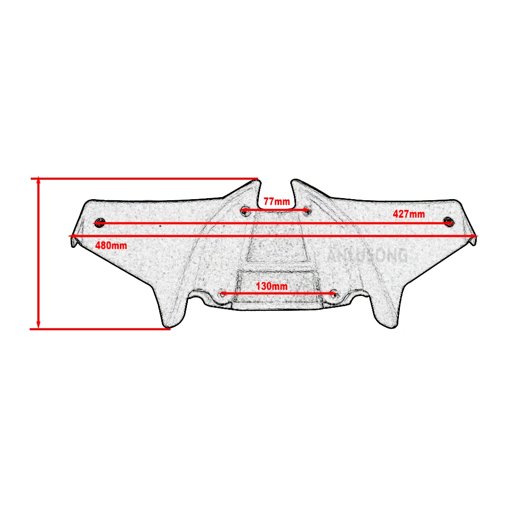 Spoilers de Downforce frontal para motocicleta, Winglet, Asa aerodinâmica, Spoiler dianteiro, Honda CB750 Hornet, CB 750, HORNET, 2023, 2024