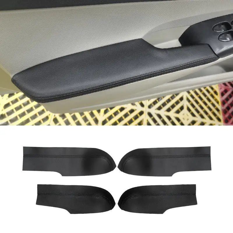 For Honda Civic 8th Gen Sedan 2006 2007 2008 2009 2010 2011 4PCS Car Interior Door Armrest Panel Cover Microfiber Leather Trim