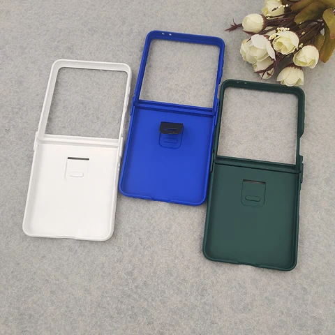 Чехол с кольцевой ручкой для Samsung Z Flip 7 6 5 4 3, матовый жесткий противоударный чехол для телефона с пряжкой для Galaxy Z Flip7 ZFlip6