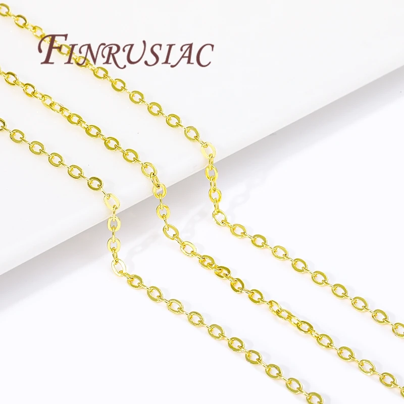 1.2mm 1.6mm 2mm 18K Gold Plated Chains O Shape Chains For DIY Jewelry Making Necklace Accessories,Bulk Chain Wholesale image 6