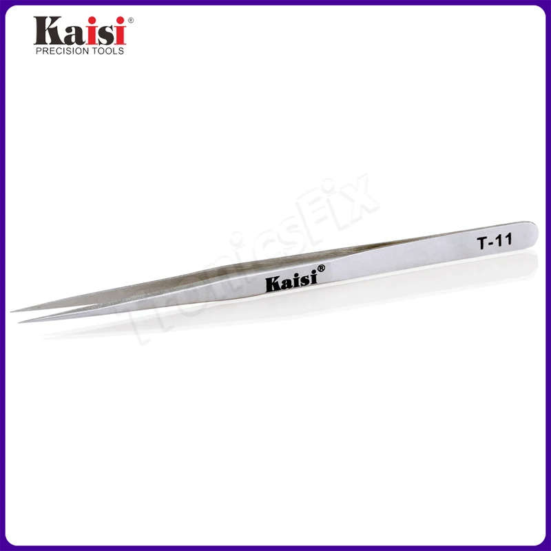 Kaisi T-11 T-15 High Precision Stainless Steel Curved Straight Tweezers For Cell Phone Tablet Computer Repair Hand Tools