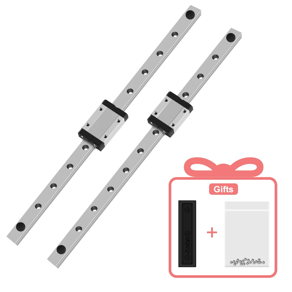 MGN Miniature Linear Rail Slide 1pcs MGN12 Linear Guide+1pcs MGN12C/MGN12H Carriage MGN12 200 250 300 350 400 450 500 550mm