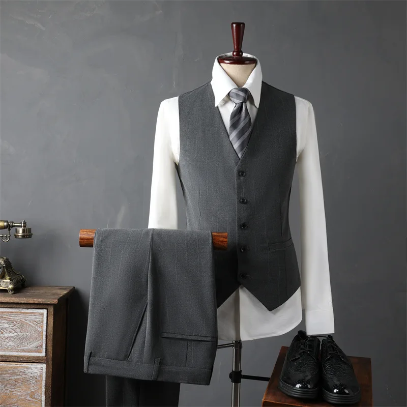 Men's three piece casual business groom suit175