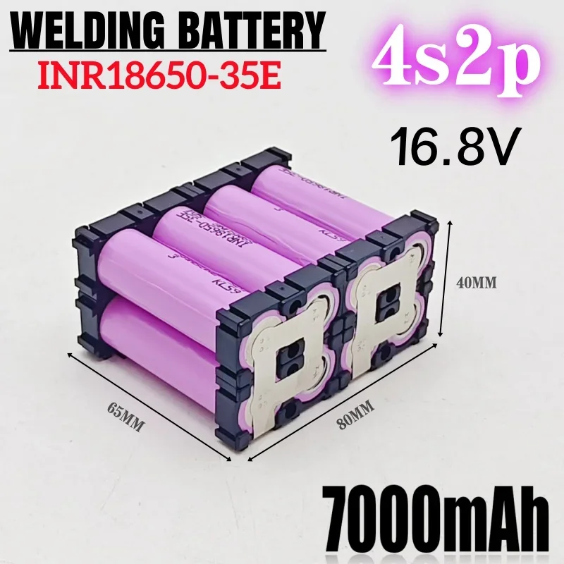 Air transport 3S2P 4S2P 5S1P 6S2P 18650 35E battery pack custom 18650 battery welding 7000mah battery pack 7.4V to 25.2v